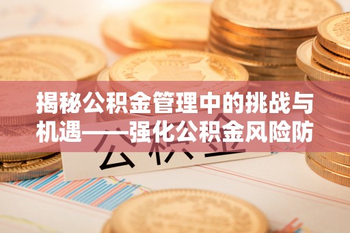 江东揭秘公积金管理中的挑战与机遇——强化公积金风险防控的多维策略