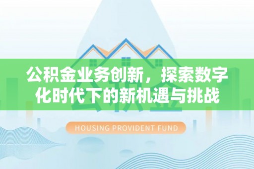 江东公积金业务创新，探索数字化时代下的新机遇与挑战
