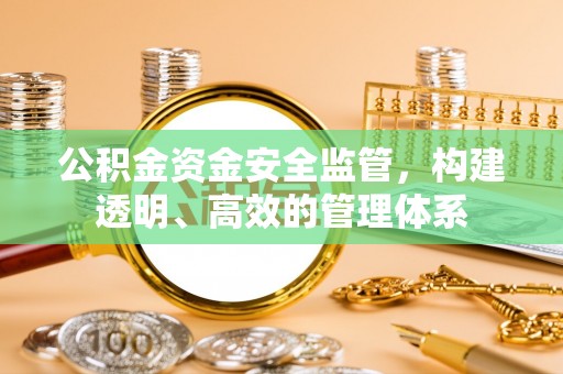 江东公积金资金安全监管，构建透明、高效的管理体系