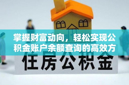 江东掌握财富动向，轻松实现公积金账户余额查询的高效方式