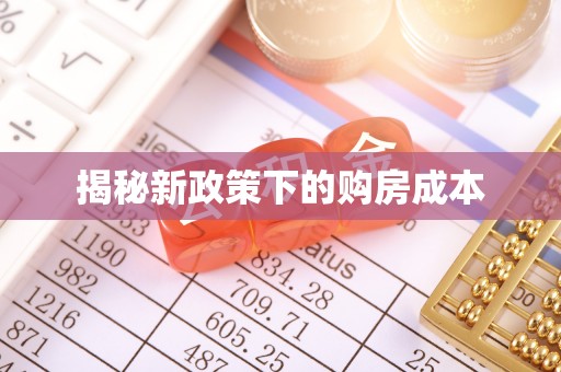 江东揭秘新政策下的购房成本